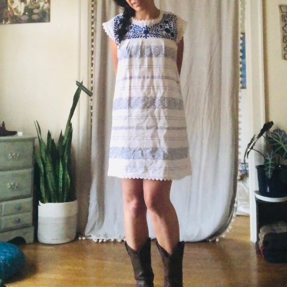 Amazing handmade embroidered woven dress